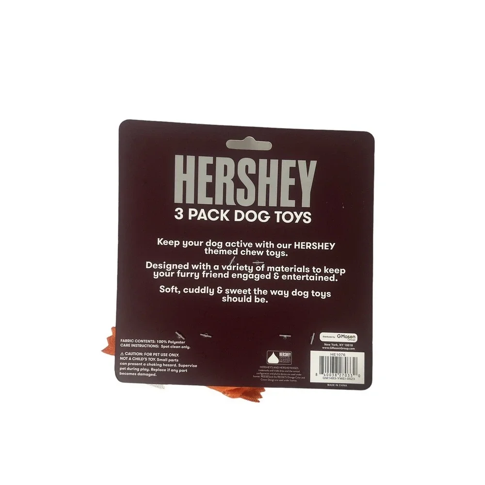 HERSHEY Dog Toys Jolly Rancher Kiss Franken-cup  Squeak & Crinkle Noise